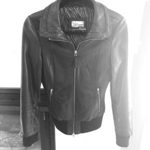 XS Black Mackage leather jacket